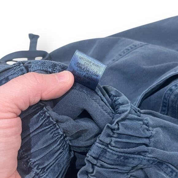 NWT Xirena Wyatt Shorts Sz S High Rise Elastic Waist Drawstring Washed Blue $209 - Picture 7 of 10